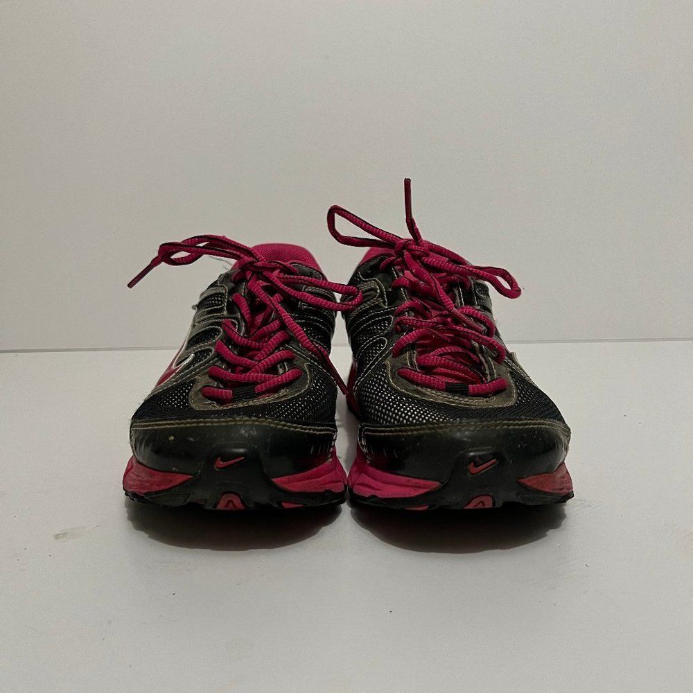 Nike Womens Reax Rocket 407986-005 Black Pink Lace Up Running Shoes Size 6